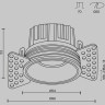 Встраиваемый светильник MAYTONI ROUND DL058-7W2,7K-TRS-W